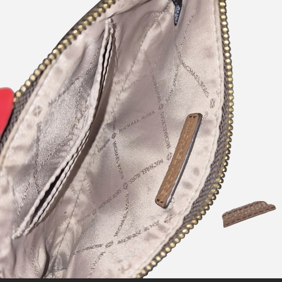 Michael Kors Textured Brown Wristlet - Picture 3 of 3